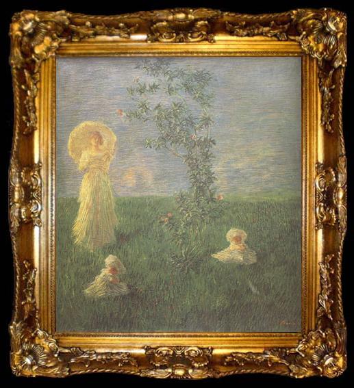 framed  Gaetano previati In the Meadow (nn02), ta009-2